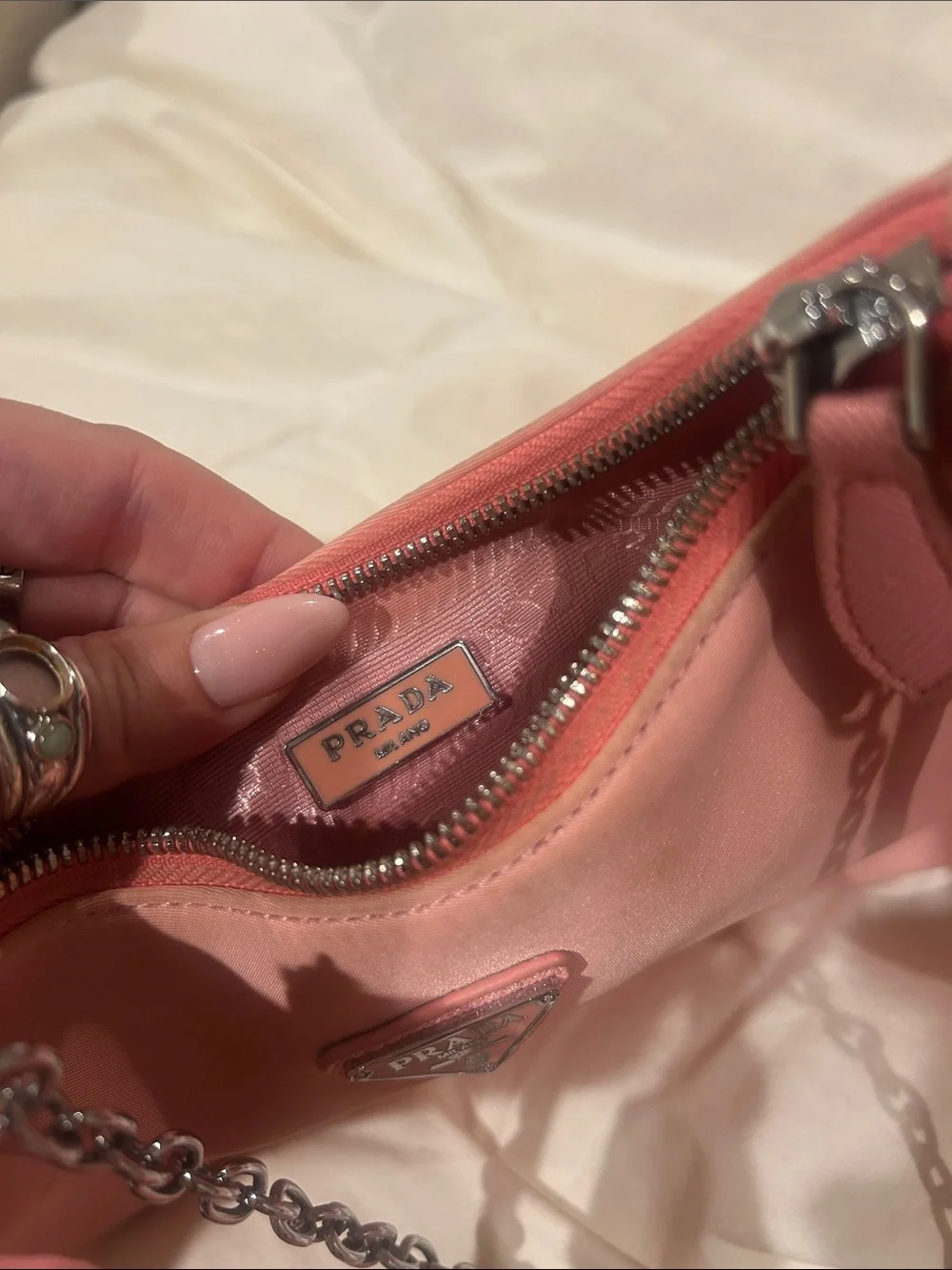 Prada Pink Nylon Re-Edition 2005 Shoulder Bag